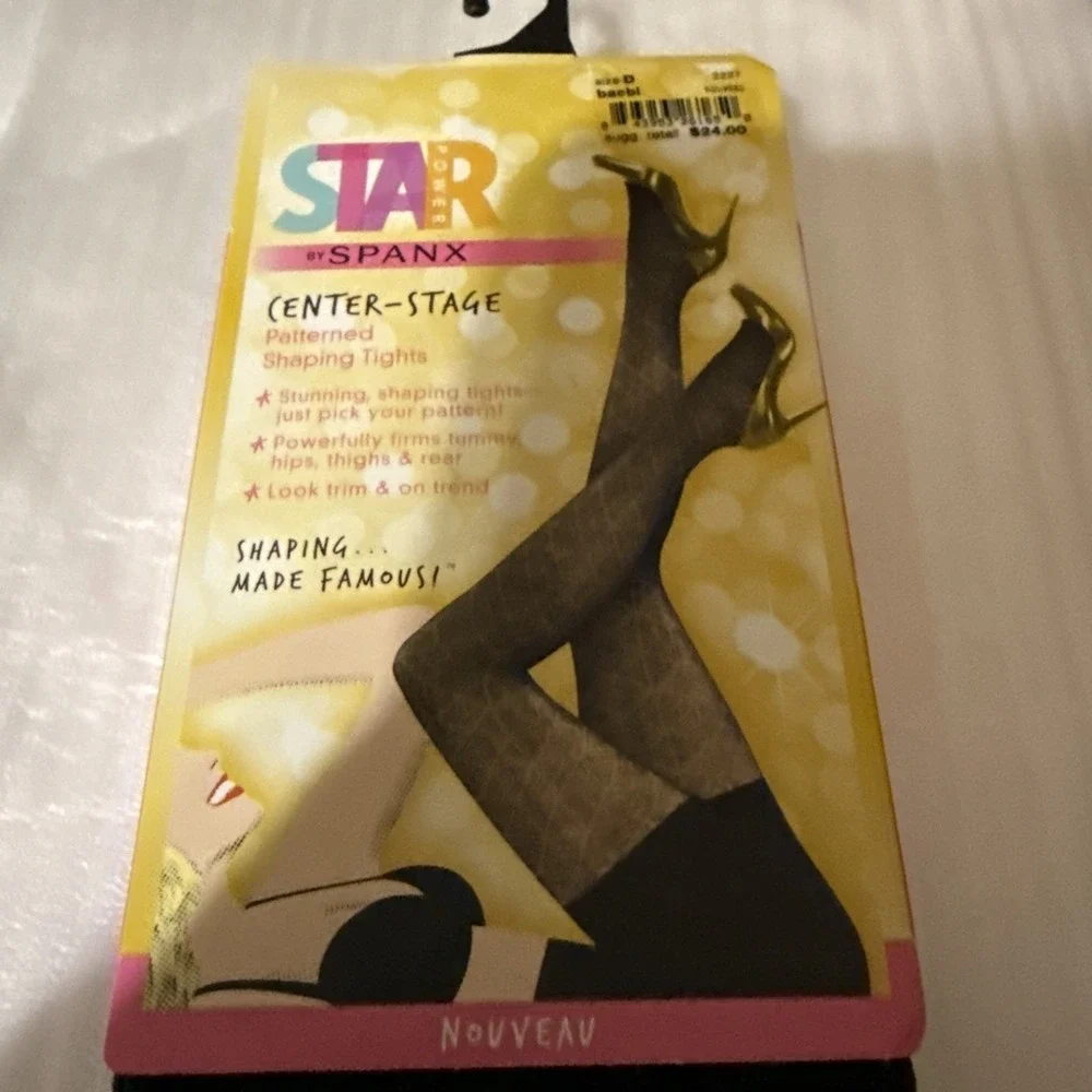 Lot of 2 Star Power by Spanx Enter-Stage Shaping Tights Nouveau Size D NWT